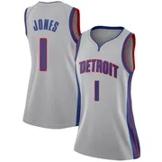 Swingman Colby Jones Women's Detroit Pistons Nike Silver Jersey - Statement Edition