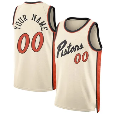 Swingman Custom Youth Detroit Pistons Nike Tan 2024/25 City Edition Jersey
