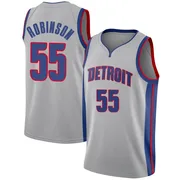 Swingman Duncan Robinson Men's Detroit Pistons Nike Silver Jersey - Statement Edition