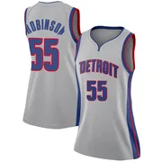 Swingman Duncan Robinson Women's Detroit Pistons Nike Silver Jersey - Statement Edition