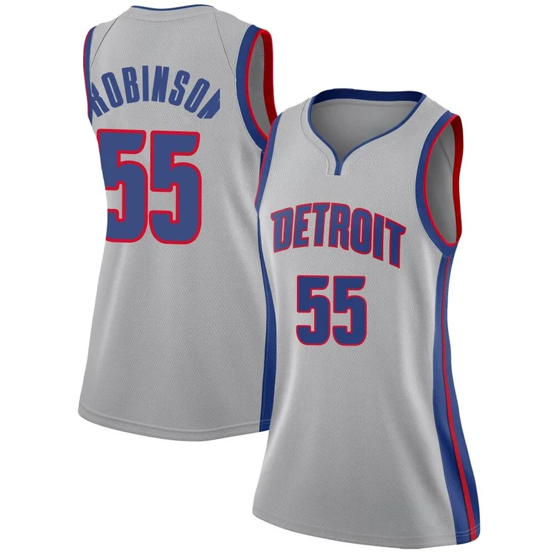 Swingman Duncan Robinson Women's Detroit Pistons Nike Silver Jersey - Statement Edition