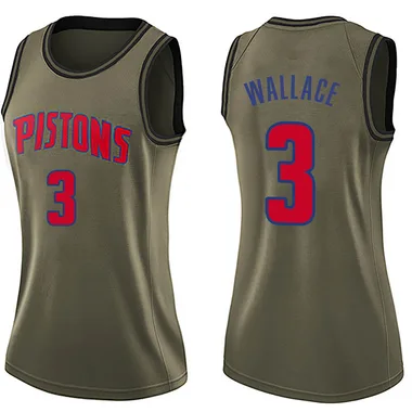 Swingman Green Ben Wallace Women's Detroit Pistons Nike Salute to Service Jersey