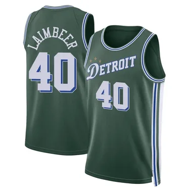 Swingman Green Bill Laimbeer Men's Detroit Pistons Nike 2022/23 City Edition Jersey