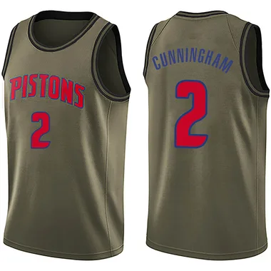 Swingman Green Cade Cunningham Youth Detroit Pistons Nike Salute to Service Jersey