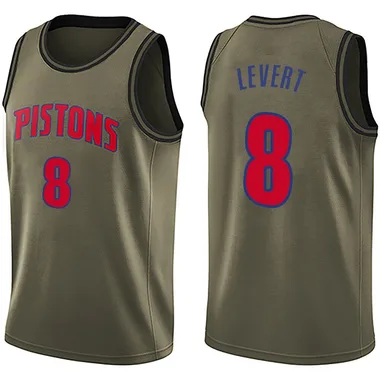 Swingman Green Caris LeVert Youth Detroit Pistons Nike Salute to Service Jersey