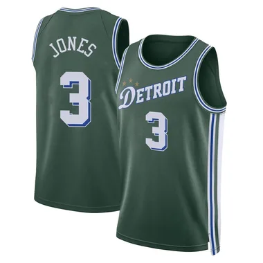Swingman Green Isaac Jones Men's Detroit Pistons Nike 2022/23 City Edition Jersey