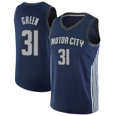 Swingman Green Javonte Green Men's Detroit Pistons Nike Navy Jersey - City Edition