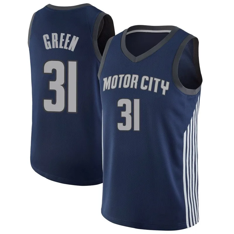 Swingman Green Javonte Green Youth Detroit Pistons Nike Navy Jersey - City Edition