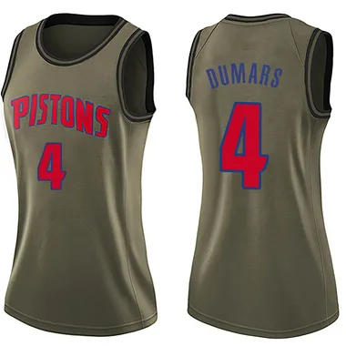 Swingman Green Joe Dumars Women's Detroit Pistons Nike Salute to Service Jersey