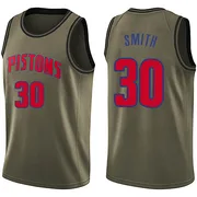 Swingman Green Joe Smith Men's Detroit Pistons Nike Salute to Service Jersey