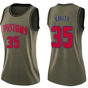 Swingman Green Tolu Smith Women's Detroit Pistons Nike Salute to Service Jersey