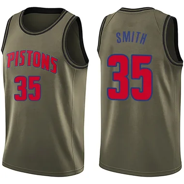 Swingman Green Tolu Smith Youth Detroit Pistons Nike Salute to Service Jersey