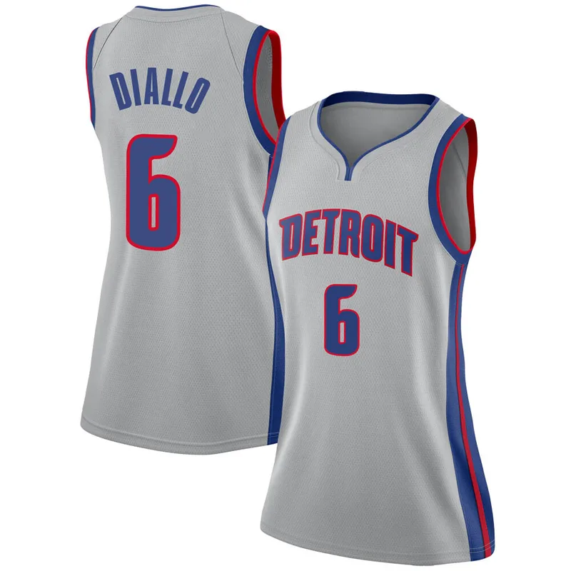 Swingman Hamidou Diallo Women's Detroit Pistons Nike Silver Jersey - Statement Edition