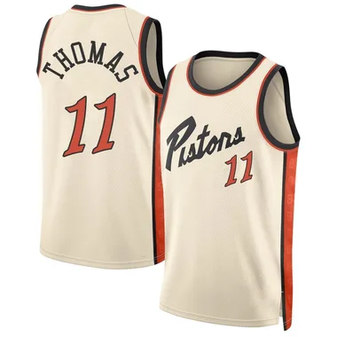 Swingman Isiah Thomas Men's Detroit Pistons Nike Tan 2024/25 City Edition Jersey