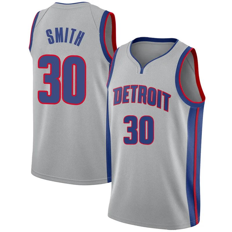 Swingman Joe Smith Youth Detroit Pistons Nike Silver Jersey - Statement Edition