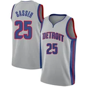 Swingman Marcus Sasser Men's Detroit Pistons Nike Silver Jersey - Statement Edition