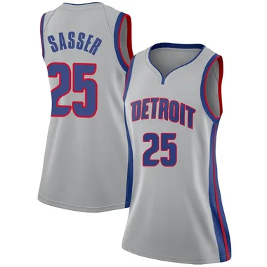 Swingman Marcus Sasser Women's Detroit Pistons Nike Silver Jersey - Statement Edition