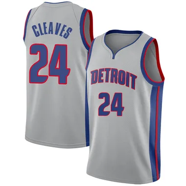 Swingman Mateen Cleaves Men's Detroit Pistons Nike Silver Jersey - Statement Edition