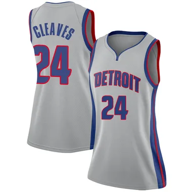 Swingman Mateen Cleaves Women's Detroit Pistons Nike Silver Jersey - Statement Edition