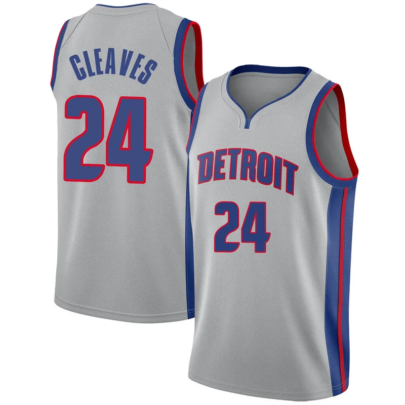 Swingman Mateen Cleaves Youth Detroit Pistons Nike Silver Jersey - Statement Edition