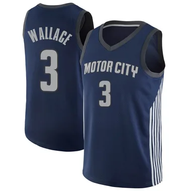 Swingman Navy Ben Wallace Men's Detroit Pistons Nike Jersey - City Edition