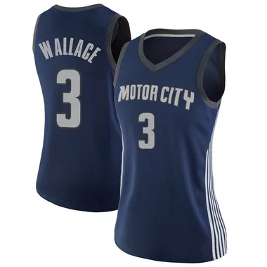 Swingman Navy Ben Wallace Women's Detroit Pistons Nike Jersey - City Edition