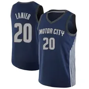 Swingman Navy Chaz Lanier Men's Detroit Pistons Nike Jersey - City Edition