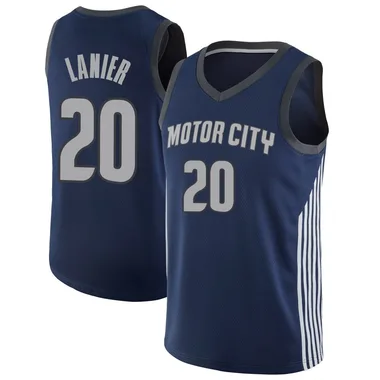 Swingman Navy Chaz Lanier Men's Detroit Pistons Nike Jersey - City Edition