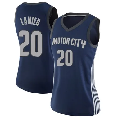 Swingman Navy Chaz Lanier Women's Detroit Pistons Nike Jersey - City Edition