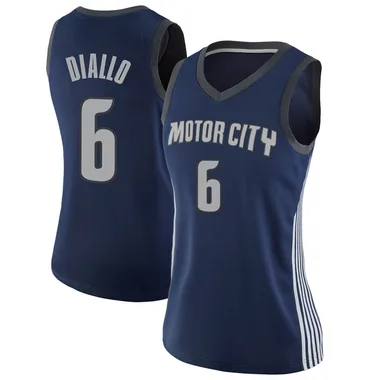 Swingman Navy Hamidou Diallo Women's Detroit Pistons Nike Jersey - City Edition