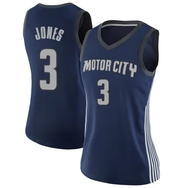Swingman Navy Isaac Jones Women's Detroit Pistons Nike Jersey - City Edition