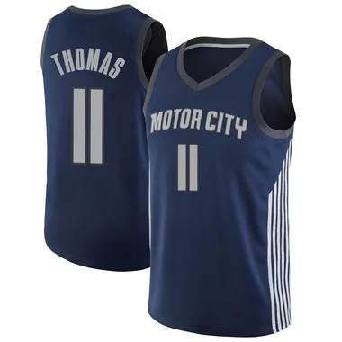 Swingman Navy Isiah Thomas Men's Detroit Pistons Nike Jersey - City Edition