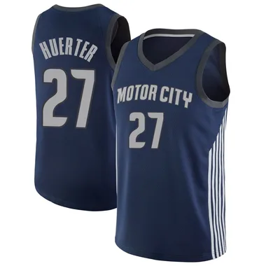 Swingman Navy Kevin Huerter Men's Detroit Pistons Nike Jersey - City Edition