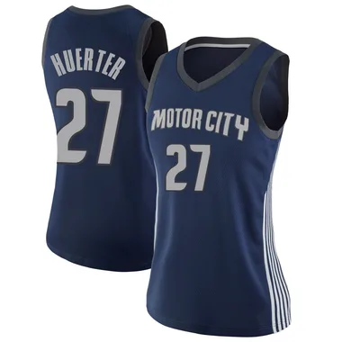 Swingman Navy Kevin Huerter Women's Detroit Pistons Nike Jersey - City Edition