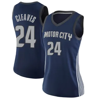 Swingman Navy Mateen Cleaves Women's Detroit Pistons Nike Jersey - City Edition