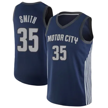 Swingman Navy Tolu Smith Youth Detroit Pistons Nike Jersey - City Edition
