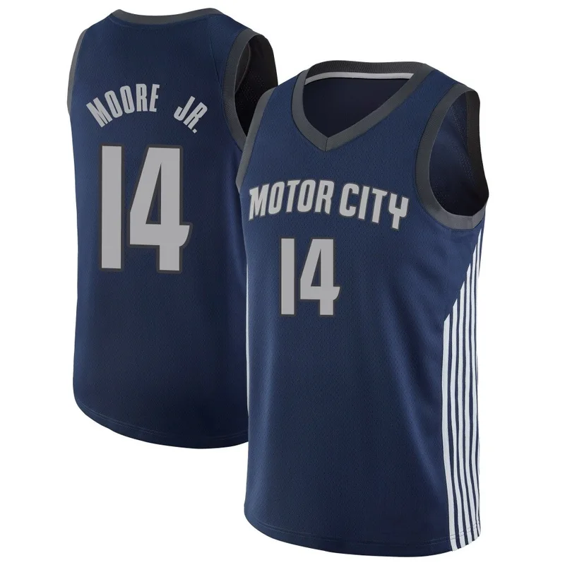 Swingman Navy Wendell Moore Jr. Youth Detroit Pistons Nike Jersey - City Edition