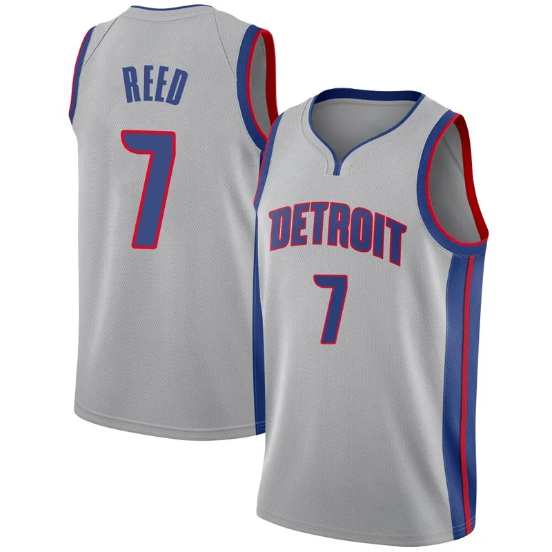 Swingman Paul Reed Men's Detroit Pistons Nike Silver Jersey - Statement Edition