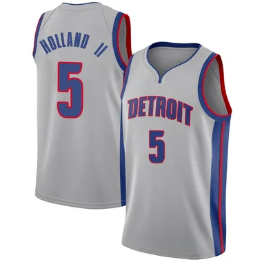 Swingman Ronald Holland II Youth Detroit Pistons Nike Silver Jersey - Statement Edition