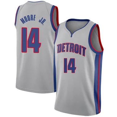 Swingman Wendell Moore Jr. Youth Detroit Pistons Nike Silver Jersey - Statement Edition