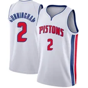 Swingman White Cade Cunningham Youth Detroit Pistons Nike Jersey - Association Edition