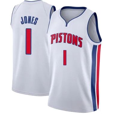 Swingman White Colby Jones Men's Detroit Pistons Nike Jersey - Association Edition