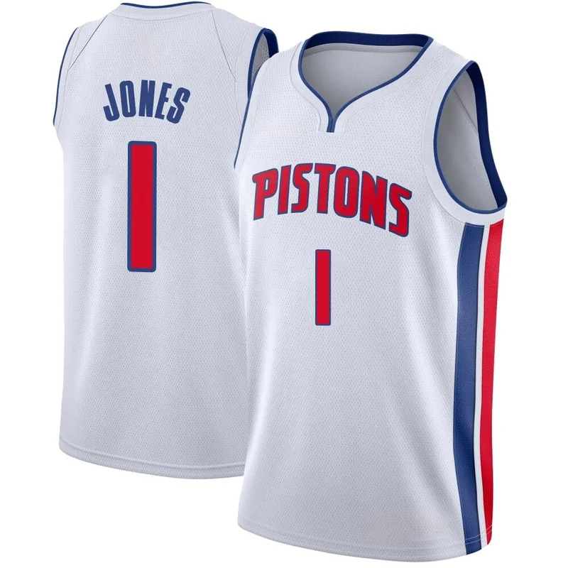 Swingman White Colby Jones Men's Detroit Pistons Nike Jersey - Association Edition