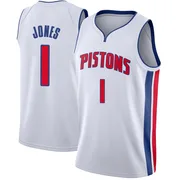 Swingman White Colby Jones Youth Detroit Pistons Nike Jersey - Association Edition