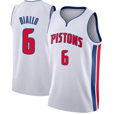 Swingman White Hamidou Diallo Men's Detroit Pistons Nike Jersey - Association Edition
