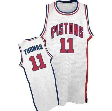Swingman White Isiah Thomas Men's Detroit Pistons Adidas Throwback Jersey