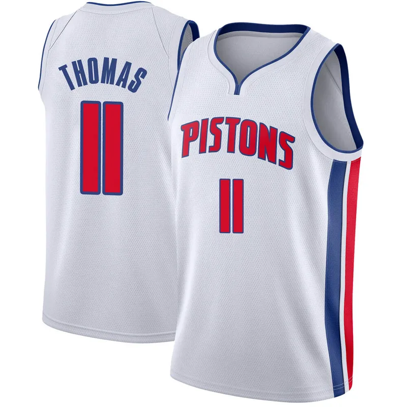 Swingman White Isiah Thomas Men's Detroit Pistons Nike Jersey - Association Edition