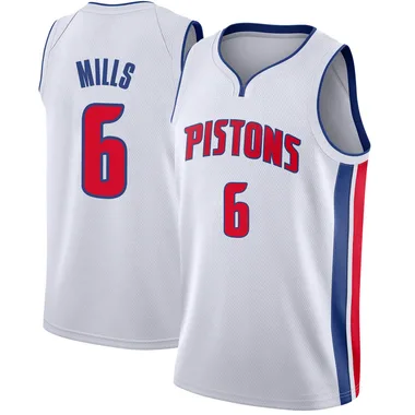 Swingman White Terry Mills Men's Detroit Pistons Nike Jersey - Association Edition