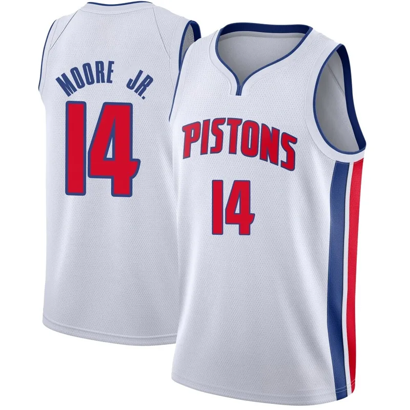 Swingman White Wendell Moore Jr. Men's Detroit Pistons Nike Jersey - Association Edition